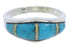 Southwestern Turquoise Opal Silver Ring Size 7-3/4 EX51048